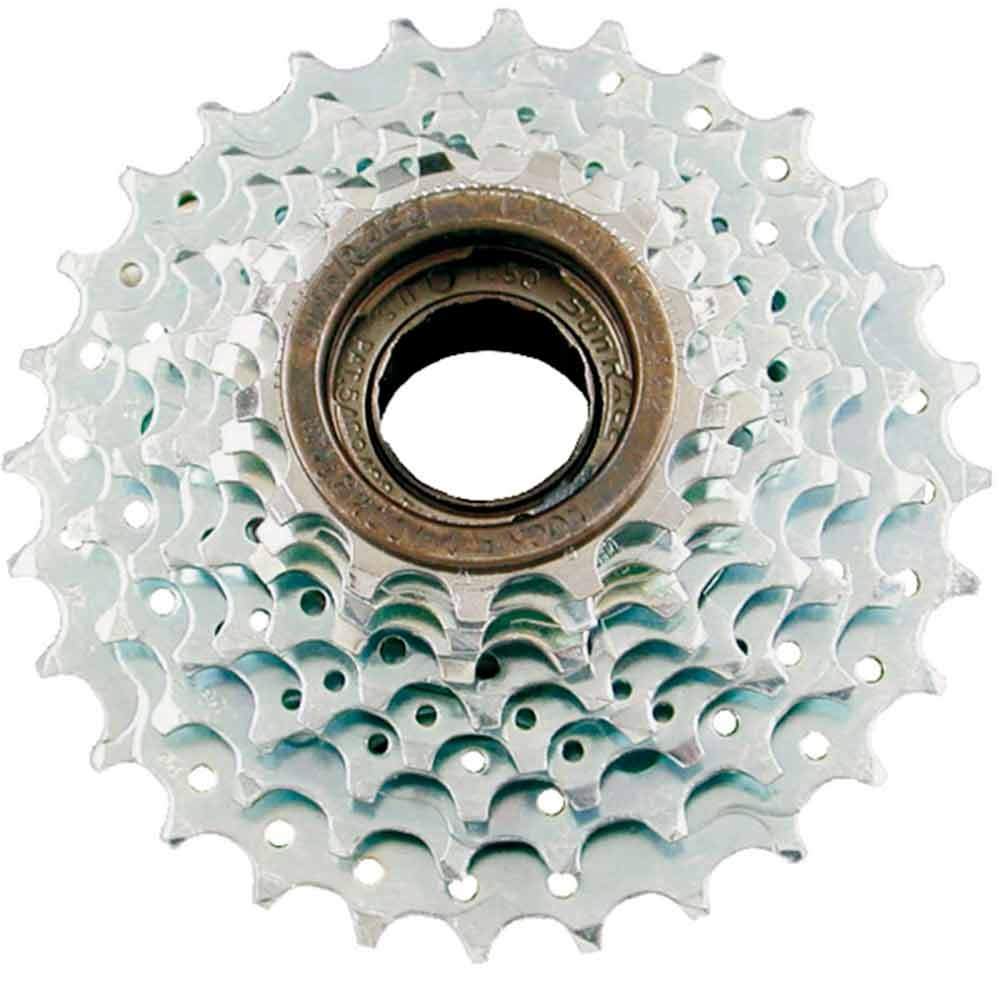 Freewheel cassette 7s threaded 13 28T chromed steel Sunrace